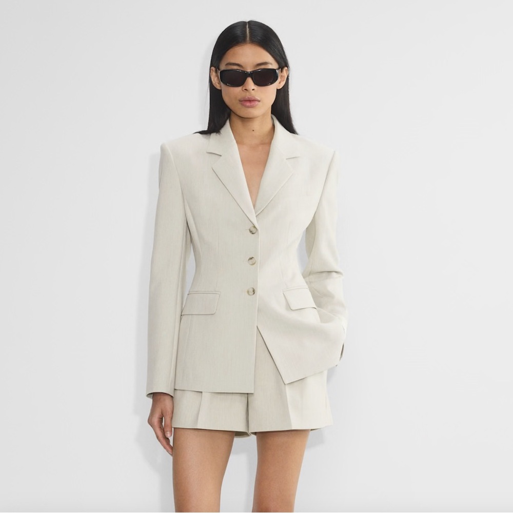 Aritzia Babaton Standout Blazer in Heather Matte Pearl